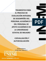 Instrumento Coevaluación y Autoevaluación 1S 2021