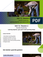 Unit 12 - Session 2: Guerilla Gardening