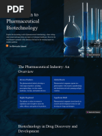 Introduction To Pharmaceutical Biotechnology