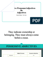 Pronouns, Be, Adjetctives