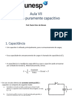 Aula VIII - Circuito Puramente Capacitivo - Paulo