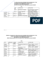 CS Dept Practical Exams Timetable 2024