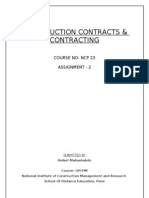 Construction Contract and Contracting NCP 23