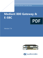 Mediant 800 Gateway e SBC Users Manual Ver 74