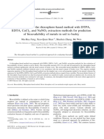 A Comparison of The Rhizosphere-Based Method With DTPA, EDTA, CaCl2, and NaNO3 Extraction Methods For Prediction of Bioavailability of Metals in Soil To Barley