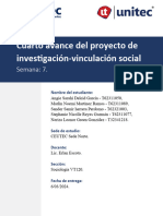 Cuarto Avance Del Proyecto de Investigación-Vinculación Social