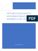 Factores Psicologicos y Socioemocionales en El Desarrollo Del Talento