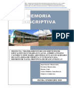 Memoria Descriptiva General - Yauli