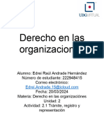 Derecho en Las Organizaciones 2.1 Tramites, Registro y Representación