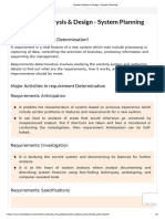 System Analysis & Design - System Planning: What Is Requirements Determination?