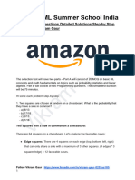 Amazon ML Summer School India Previous Year Questions Detailed Solutions Step by Step by Vikram Gaur