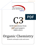 Organic Chemistry GCSE Questions 2009 - 2013