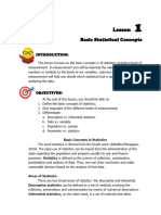 Lesson 1 - Basic Statistical Concepts