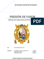 Presion de Vapor