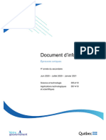 Document D'information: Épreuves Uniques