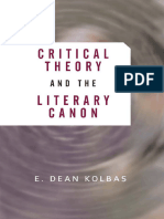 E. Dean Kolbas - Critical Theory and The Literary Canon (2001)