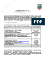 Edital Concurso Prefeitura Barra Velha SC 2022