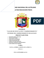 Informe Del Emprendimiento de Venta de Pollos A La Brasa