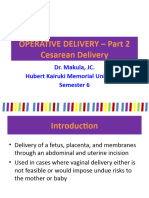 Operative Delivery - Cesarean Delivery