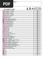 Soccer Player Evaluation Form