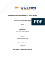 Universidad Cristiana Evangélica Nuevo Milenio: Derecho de La Seguridad Social