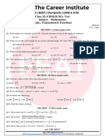 Trigonometry Test Xi Cbse