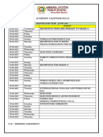 Academic Calendar 2022 2023