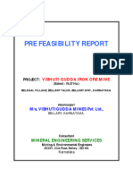 Vibhuti Gudda Iron Ore Mine Pre Feasibility Report