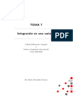 Tema 7: Cálculo Diferencial e Integral