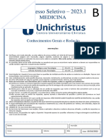 2023.1 - VESTIBULAR - Conhecimentos Gerais e Redação - B - 15-10-2022