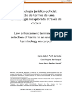 Terminologia Jurídico-Policial: Seleção de Termos de Uma Terminologia Inexplorada Através de