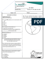 Avaliações 3º Ano C 3º Bim