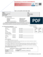 Medical Form For Pre-Medical Enrollment