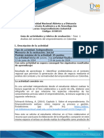 Guía de Actividades y Rúbrica de Evaluación - Unidad 1 - Fase 1 - Análisis Del Contexto Del Emprendimiento en Colombia