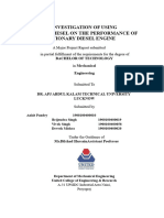 An Investigation of Using Biodiesel/Diesel On The Performance of Stationary Diesel Engine