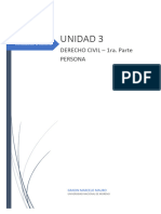 Unidad 3 Derecho Civil 1ra Parte PERSONA