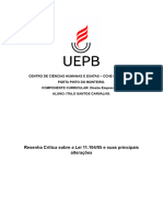 Resumo Sobre A Lei 11104-05 e Suas Principais Alterações