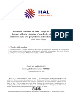 Activités Minières Et Responsabilité Industrielle Banza Octobre 2023 TirÃ© Ã Part PP 60-91