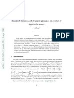 Hausdorff Dimension of Divergent Geodesics On Product of Hyperbolic Spaces