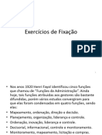 Exercícios de Fixação