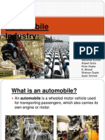 Automobile Industry:: Group 7 Abhishek Kumar Arijeet Guha Kiran Gupta K. Bharat Shaivya Gupta Syed Arshed