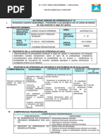 EDA ACTIVIDAD DE APRENDIZAJE #10 - de 1 de Secundaria VII