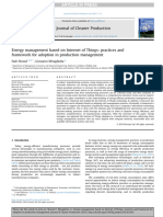 G1 - Energy Management Based On Internet of Things Practices and Framework For Adoption in Production Management Journal of Cleaner Production