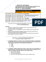 NOU CBLE 2023 - 1st CL Mock Board Exam Answer Key 1