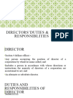 Directors'Duties Responsiblities