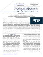 Metacognitive Journal: An Intervention Strategy in Enhancing Low-Achieving Student's Performance in Solving Functions and Perceptions Towards Mathematics