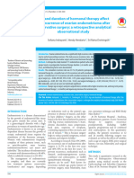 Age and Duration of Hormonal Therapy Affect The Recurrence of Ovarian Endometrioma After Conservative Surgery A Retrospective Analytical Observational Study