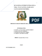 Informe Del Proyecto de Fundición Del Acero..