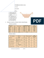 Calculos de Diseño de Canal