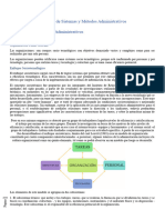 Resumen de Sistemas y Métodos Administrativos